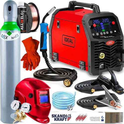 Spawarka Migomat Ideal Tecno MIG 224 Synergic LED 4x4 - Zestaw #2 AK