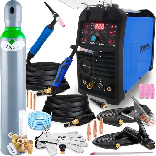 Spawarka Sherman DIGITIG 214 Clean - TIG 200A + Czyszczenie Spoin - Zestaw #1