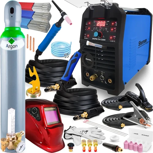 Spawarka Sherman DIGITIG 214 Clean - TIG 200A + Czyszczenie Spoin - Zestaw #3