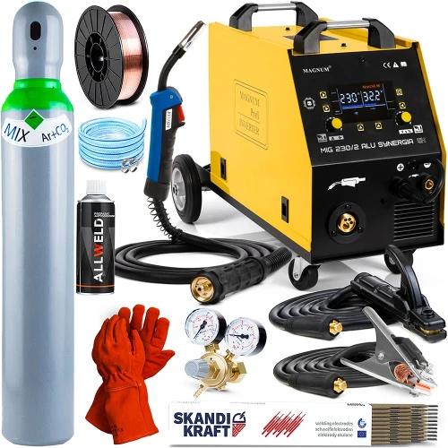 Spawarka Migomat Magnum MIG 230 / 2  Alu Synergia 230 V lub 400 V - Zestaw #1 AK