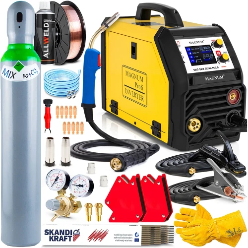 Spawarka Migomat Magnum Mig 223 Dual Puls LCD Synergia 200A - Zestaw #1