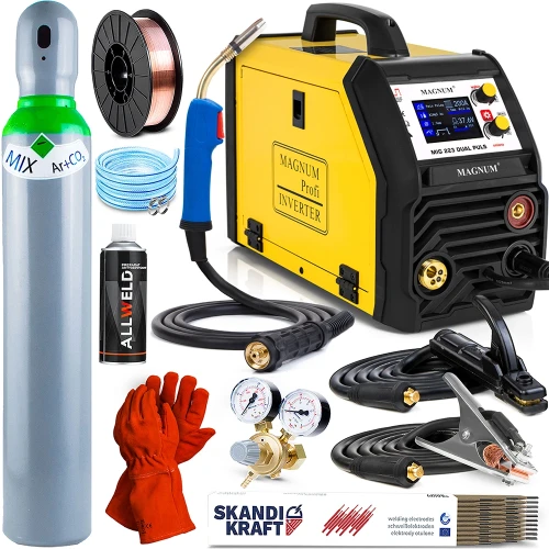 Spawarka Migomat Magnum Mig 223 Dual Puls LCD Synergia 200A - Zestaw #1 AK