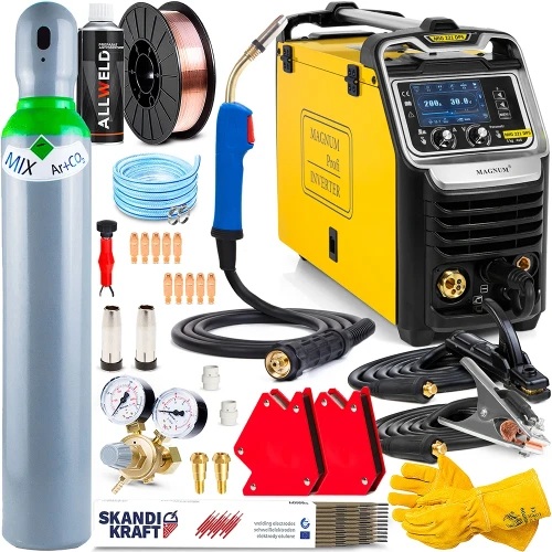 Spawarka Migomat Magnum MIG 221 DPS 5kg Dual Puls Synergia - Zestaw #1