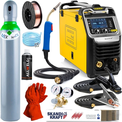 Spawarka Migomat Magnum MIG 221 DPS 5kg Dual Puls Synergia - Zestaw #1 AK