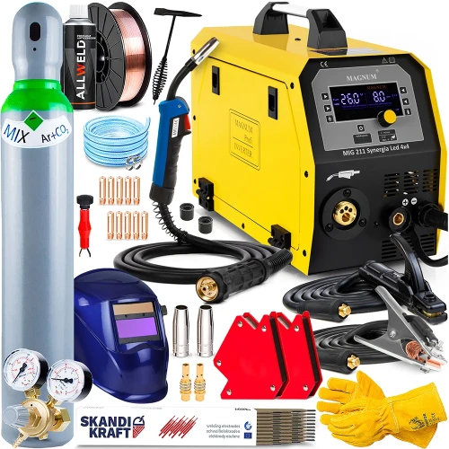 Spawarka Migomat Magnum MIG 211 Synergia LED 4x4 - 200A 3w1 Tig Lift - Zestaw #3