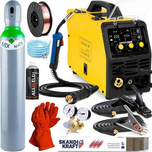 Spawarka Migomat Magnum MIG 204 MMA TIG Lift Lutospawanie - Zestaw #1 AK