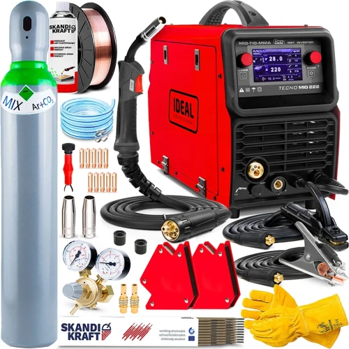Spawarka Migomat Ideal Tecnomig 222 LCD Synergia - MIG MAG TIG DC - Zestaw #1