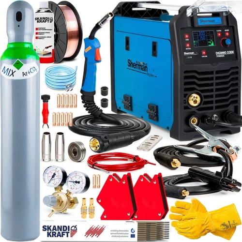 Spawarka Migomat 3w1 Sherman Digimig 200 X Synergia - Zestaw #1