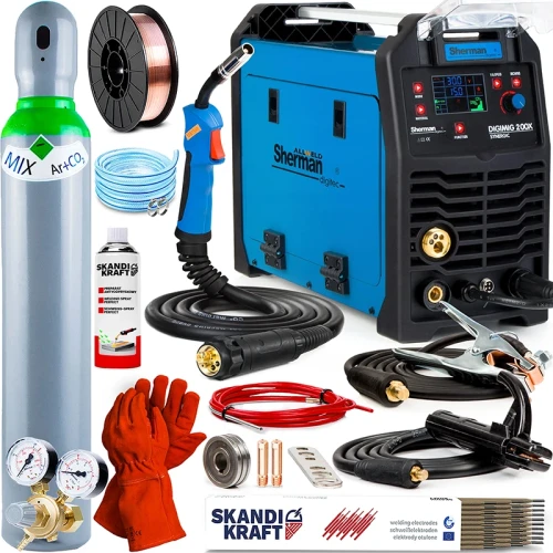 Spawarka Migomat 3w1 Sherman Digimig 200 X Synergia - Zestaw #1 AK