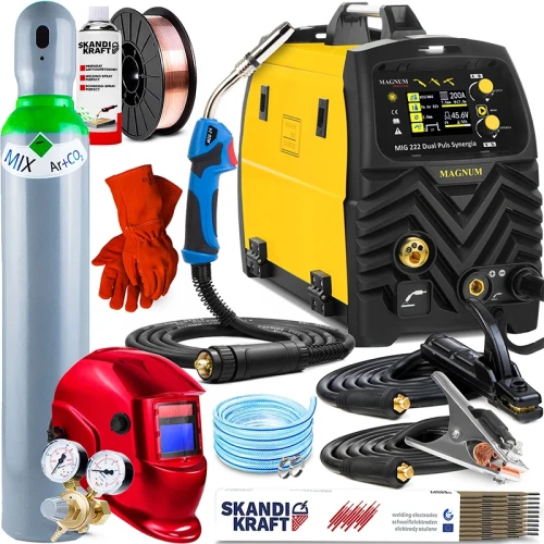  Spawarka Migomat Magnum MIG 222 Dual Puls Synergia LCD - Zestaw #2 AK