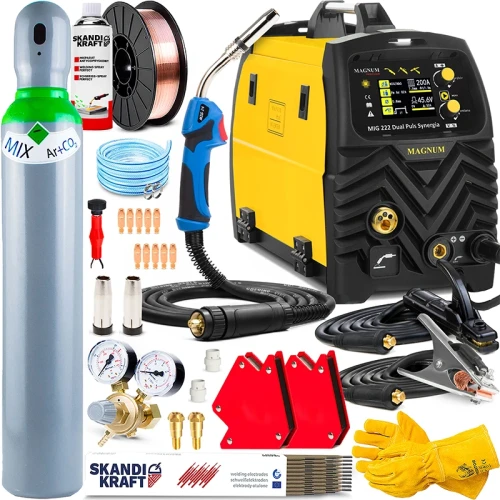  Spawarka Migomat Magnum MIG 222 Dual Puls Synergia LCD - Zestaw #1