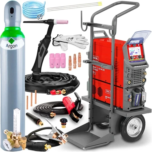 Spawarka Ideal Expert TIG 222 AC/DC PFC Pulse Pro 5 LCD W z Chłodnicą - Zestaw #1