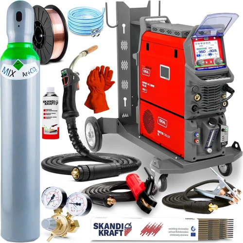 Spawarka Migomat Ideal Expert MIG 380 W Pulse Pro 7 LCD - Zestaw #1 AK