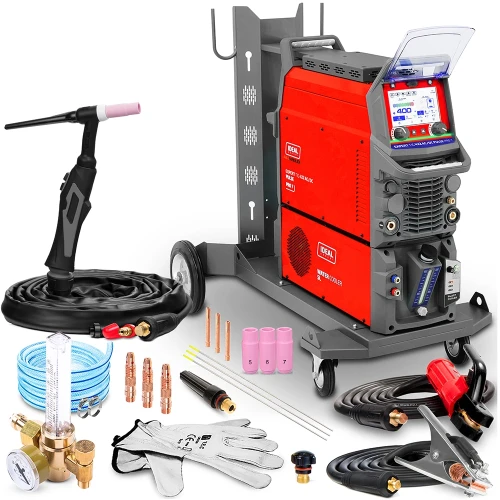 Spawarka Ideal Expert TIG 422 AC DC Pulse Pro 7 LCD 400A z Chłodnicą - Zestaw #0
