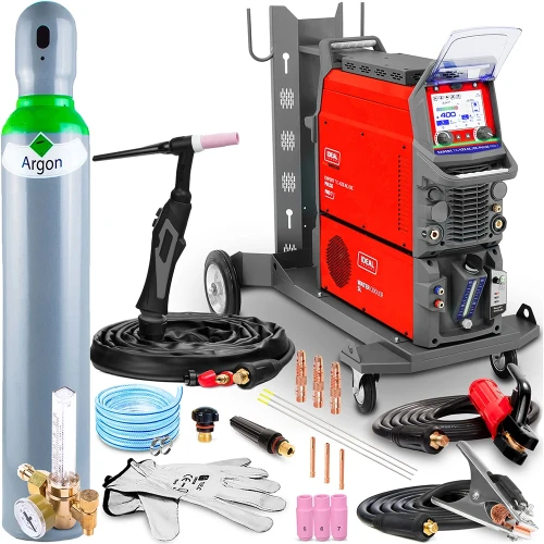Spawarka Ideal Expert TIG 422 AC DC Pulse Pro 7 LCD 400A z Chłodnicą - Zestaw #1