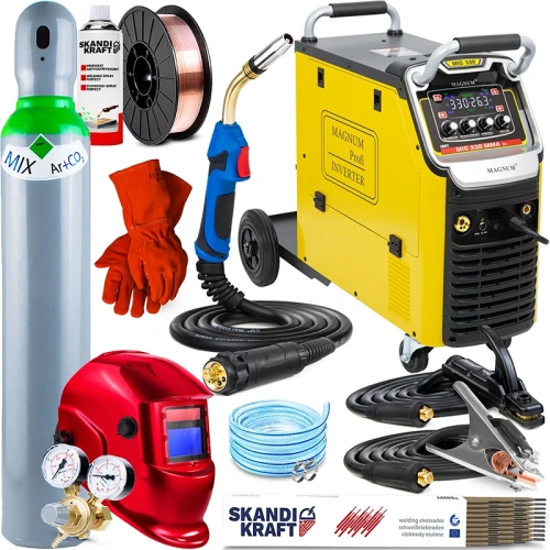 Spawarka Migomat Magnum MIG 330 MMA V2 - 4x4 i Lutospawanie - Zestaw #2 AK