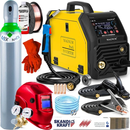 Spawarka Migomat Magnum MIG 213 Synergia TIG Lift FLUX - Zestaw #2 AK