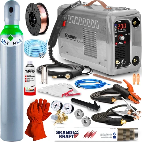  Spawarka Migomat Sherman DIGIMIG 200 Chrome MIG MAG MMA TIG - Synergia - Zestaw #1 AK