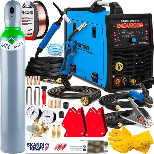 Spawarka Migomat Sherman Digimig 200 MTM - Inwertor MIG MAG - Zestaw #1