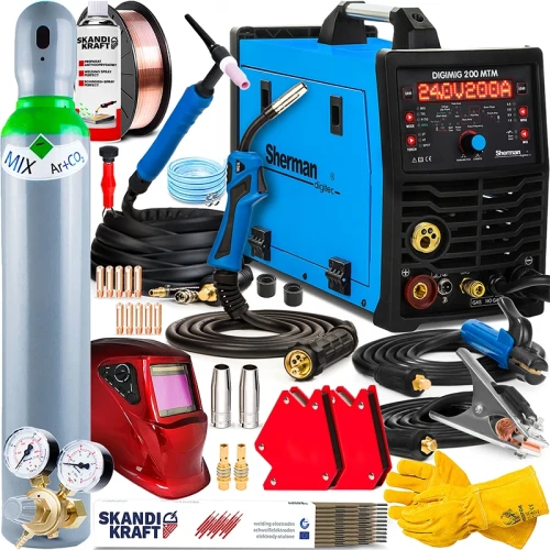 Spawarka Migomat Sherman Digimig 200 MTM - Inwertor MIG MAG - Zestaw #2