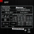 Spawarka Sherman Digimig 200 MTM - Tabliczka Znamionowa