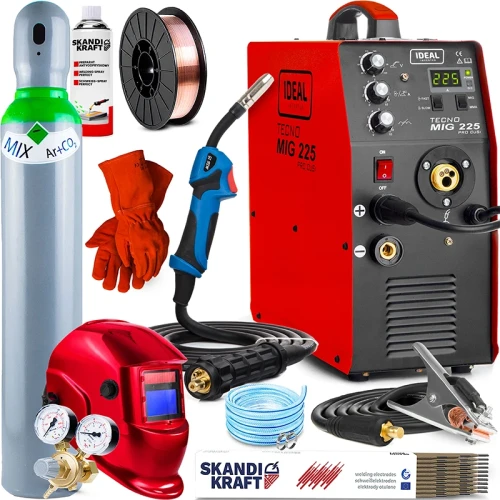 Spawarka Migomat Ideal TECNO MIG 225 PRO CuSi MMA - Zestaw #2 AK