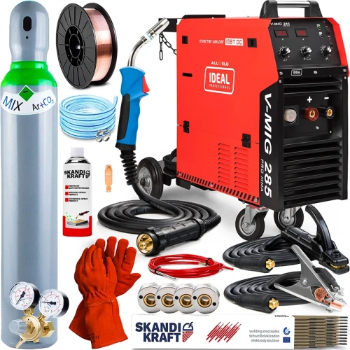 Spawarka Migomat Ideal V-MIG 285 4x4 DIGITAL MMA - Zestaw #1 AK