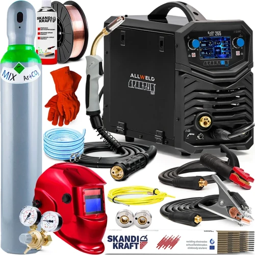 Spawarka Migomat Spartus Easy MIG 265 Synergia LCD IGBT - Zestaw #2 AK