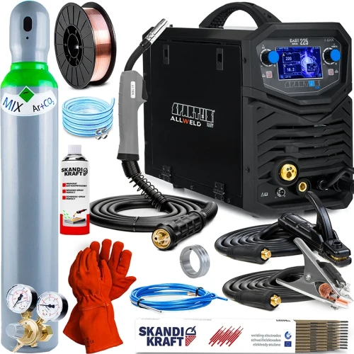 Spawarka Migomat Spartus EasyMIG 225 Synergia LCD - Zestaw #1 AK