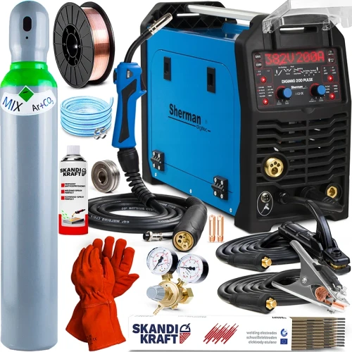 Spawarka Migomat Sherman DIGIMIG 200 Dual Puls Tig Lift - Zestaw #1 AK