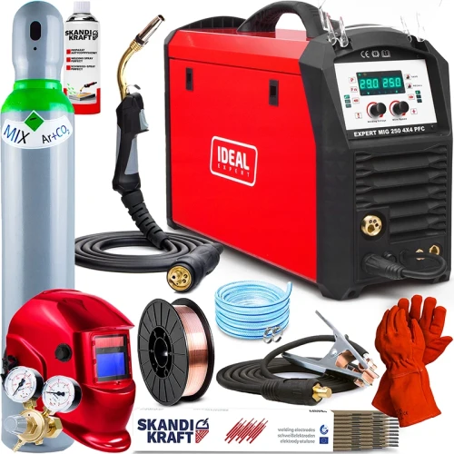 Spawarka Migomat Ideal Expert MIG 250 PFC Synergia - Zestaw #2 AK