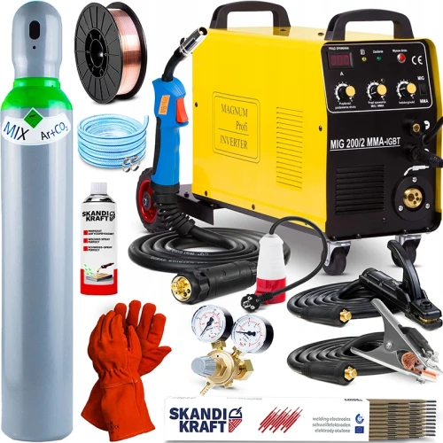 Spawarka Migomat Magnum 200/2 KN 230/400V - Lutospawanie - Zestaw #1 AK