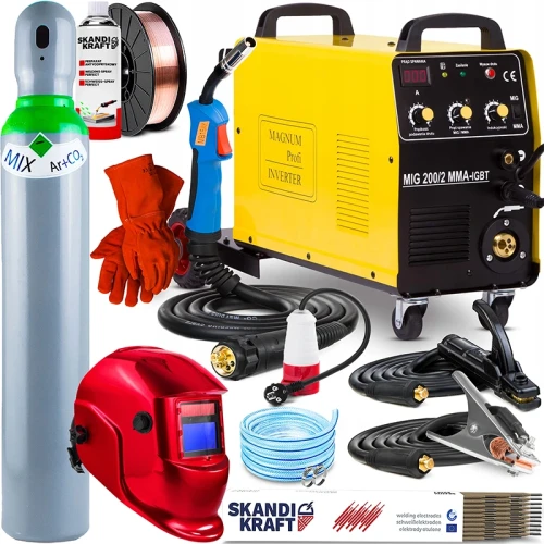Spawarka Migomat Magnum 200/2 KN 230/400V - Lutospawanie - Zestaw #2 AK