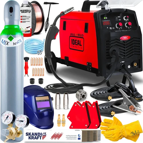 Spawarka Migomat Ideal Praktik MIG 200 Flux IGBT Lutospawanie - Zestaw #3