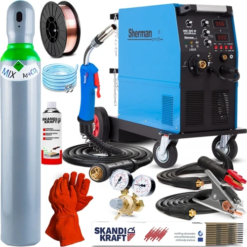 Spawarka Migomat Sherman MIG 300 M 4R z Lutospawaniem - Zestaw #1 AK