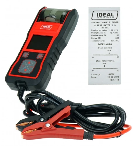 Cyfrowy tester akumulatorów 6/12V z drukarką – Ideal BDT4000A