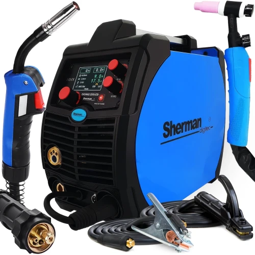 Spawarka Sherman DIGIMIG 220 LCD Synergia + Uchwyt TIG