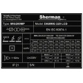 Spawarka Sherman DIGIMIG 220 LCD Synergia - Tabliczka Znamionowa