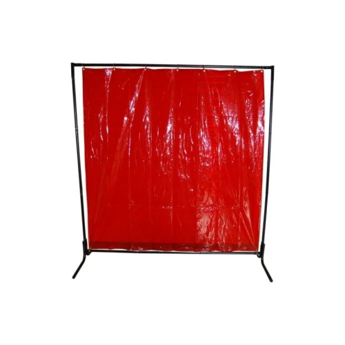 Zasłona Spawalnicza ze Stelażem 240x180cm Czerwona SP-FC86PF-R