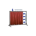 Zasłona Spawalnicza ze Stelażem 240x180cm Czerwona SP-FC86PF-R