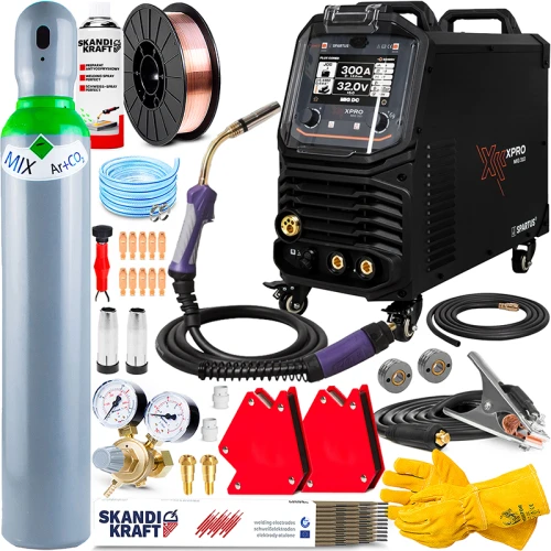 Spawarka Spartus XPro MIG 310 pakiet 400V 4R Puls TIG DC,MMA 300A Synergia - Zestaw #1