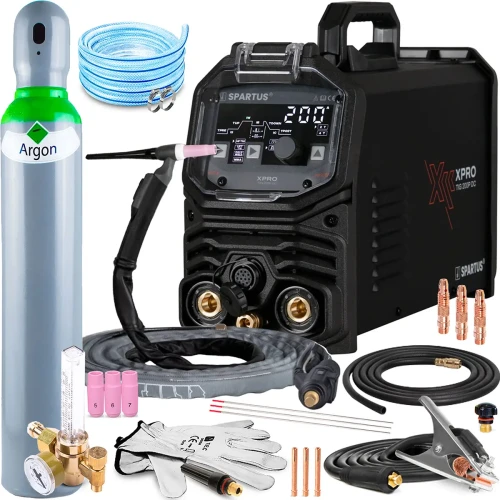 Spawarka SPARTUS XPro TIG 200P DC Pulse HF Lift 230V Puls - Zestaw #1