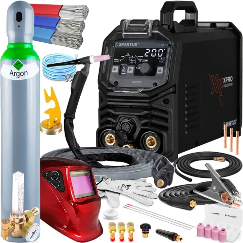 Spawarka SPARTUS XPro TIG 200P DC Pulse HF Lift 230V Puls - Zestaw #3