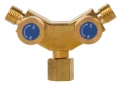 Trójnik 3/8" prawy gwint z zaworkami (rozdzielacz tlen) MAGNUM (