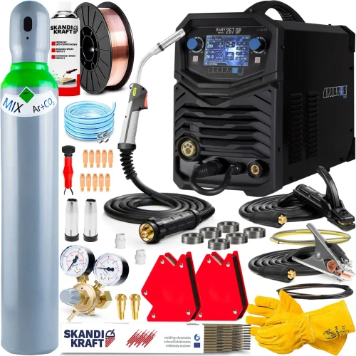 Spawarka Spartus EasyMIG 267 Dual Pulse (DP), Synergia, 400V,  250A - Zestaw #1
