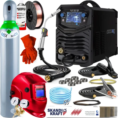 Spawarka Spartus EasyMIG 267 Dual Pulse (DP), Synergia, 400V,  250A - Zestaw #2 AK