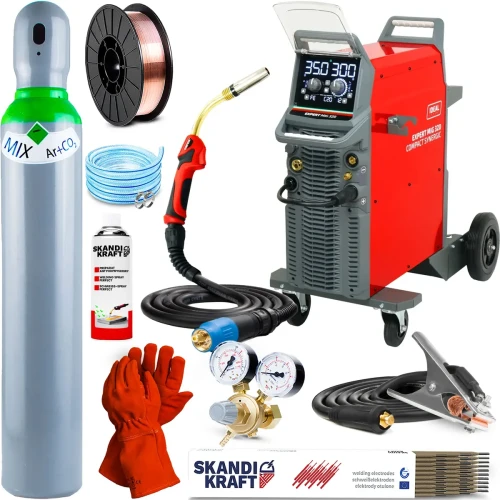 Ideal EXPERT MIG 320 Compact Synergic MIG/MAG, TIG, MMA 300A, 400V - Zestaw #1 AK