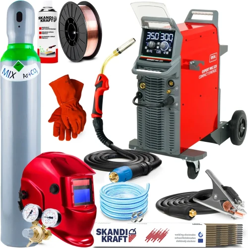 Ideal EXPERT MIG 320 Compact Synergic MIG/MAG, TIG, MMA 300A, 400V - Zestaw #2 AK