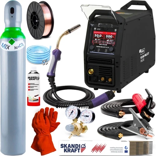 Ideal TECNO MIG 337P PULSE LCD Black Series 4x4 Spawarka 400V Synergia - Zestaw #1 AK