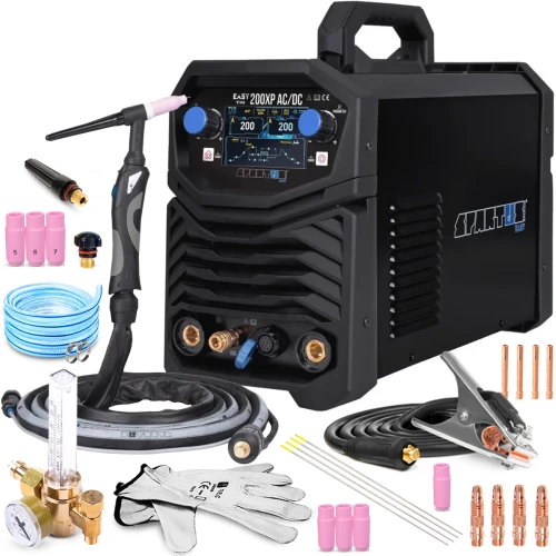 Spawarka Spartus EasyTIG 200 XP AC DC z Uchwytem TIG mini SPE 17 - 4m - Zestaw #0